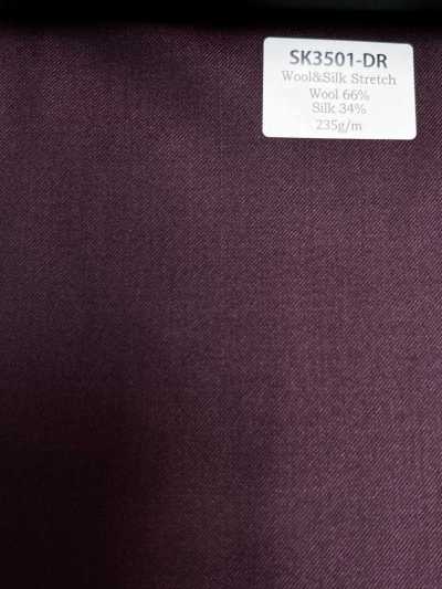SK3501-DR Standard japanischer Seiden-Woll-Stretch, Dunkelrot