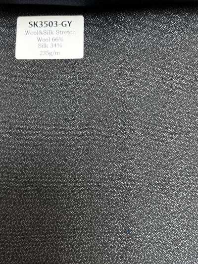 SK3503-GY Standard-Japanischer Seiden-Woll-Stretch, Grau