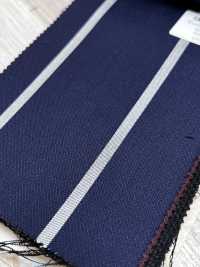 SK3523-NV Klassischer, in Japan hergestellter Streifenstoff aus Seide und Wolle, Marineblau[Textil] Weitere Fotos