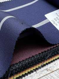 SK3523-NV Klassischer, in Japan hergestellter Streifenstoff aus Seide und Wolle, Marineblau[Textil] Weitere Fotos