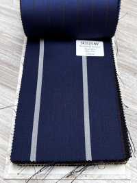 SK3523-NV Klassischer, in Japan hergestellter Streifenstoff aus Seide und Wolle, Marineblau[Textil] Weitere Fotos
