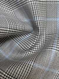 SK3532-GY Klassischer in Japan hergestellter dehnbarer Karostoff aus Seide und Wolle Grau[Textil] Weitere Fotos