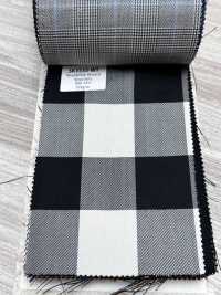 SK3535-WT Klassischer in Japan hergestellter Seiden-Woll-Stretch-Karostoff Weiß[Textil] Weitere Fotos