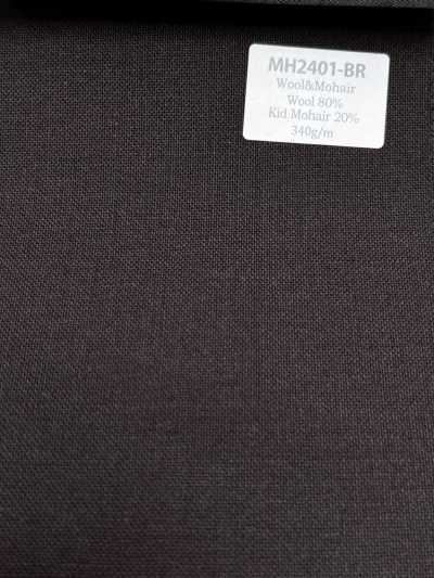 MH2401-BR Klassisches, in Japan hergestelltes Woll-Mohair-Kammgarn (Tonic-Stil) Braun