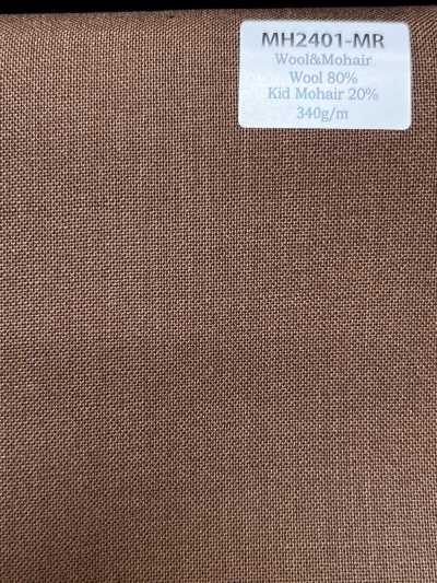 MH2401-MR Standard Made in Japan Woll-Mohair-Kammgarn (Tonic Style) Kastanienbraun