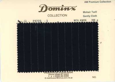 23722-1 Klassischer Mohair-Twill, sanfter Stoff, DOMINX Premium-Kollektion, Schwarz