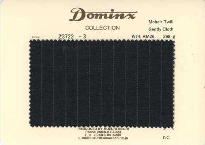 23722-3 Klassischer Mohair-Twill, sanftes Gewebe DOMINX Premium-Kollektion Dunkelgrau