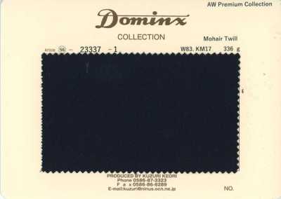 23337-1 Standard-Mohair-Twill DOMINX (Dominx) Premium-Kollektion Schwarz