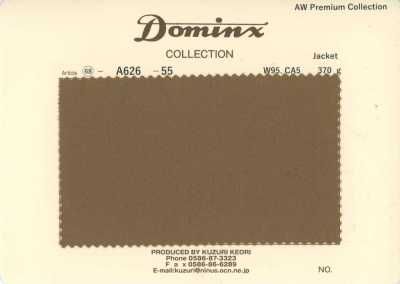 A626-55 Klassische Jacke 100% Wolle DOMINX (Dominx) Premium-Kollektion Braun