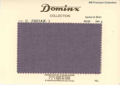 23021AJE-1 Standard Jacke & Hemd 100% Wolle DOMINX Premium-Kollektion Violett[Textil] Kuzuri-Wollstoff (DOMINX) Weitere Fotos