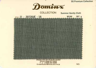20720JE-16 Standard SummerGentlyCloth 100% Wolle DOMINX(ドミンクス) Premium Collection grün
