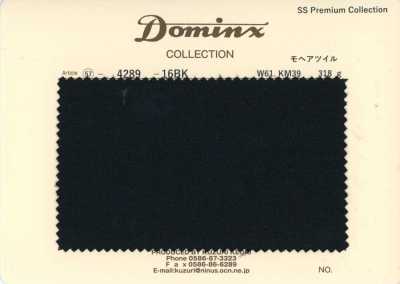 4289-16BK Standard-Mohair-Twill Kid-Mohair DOMINX Premium-Kollektion Anthrazit