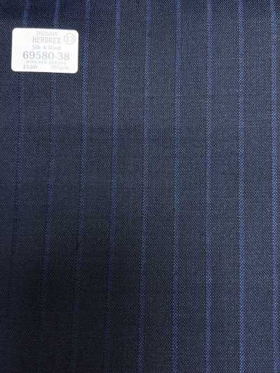 69580-38 26AW HERDREX [Seide & Wolle] Seide und Wolle Marine Shadow-Streifen