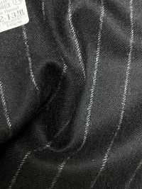 69582-13 26AW HERDREX [Tasmanian Flannel] Seide Und Wolle, Schwarze Streifen[Textil] Kunishima Co., Ltd. Unterfoto