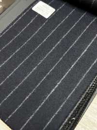 69582-34 26AW HERDREX [Tasmanischer Flanell] Seide Und Wolle, Marineblau Gestreift[Textil] Kunishima Co., Ltd. Unterfoto