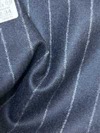 69582-34 26AW HERDREX [Tasmanischer Flanell] Seide Und Wolle, Marineblau Gestreift[Textil] Kunishima Co., Ltd. Unterfoto