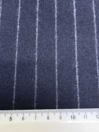69582-34 26AW HERDREX [Tasmanischer Flanell] Seide Und Wolle, Marineblau Gestreift[Textil] Kunishima Co., Ltd. Unterfoto