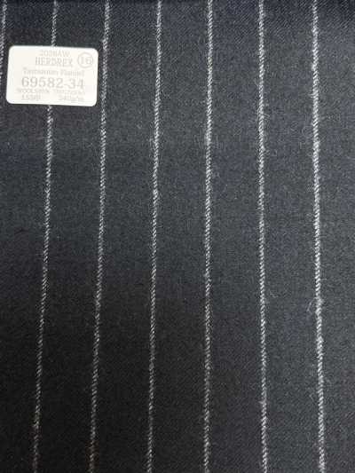 69582-34 26AW HERDREX [Tasmanian Flannel] Seide und Wolle Marine-Streifen