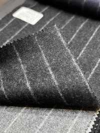 69582-41 26AW HERDREX [Tasmanian Flannel] Seide Und Wolle, Anthrazitfarbene Streifen[Textil] Kunishima Co., Ltd. Unterfoto