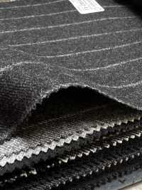 69582-41 26AW HERDREX [Tasmanian Flannel] Seide Und Wolle, Anthrazitfarbene Streifen[Textil] Kunishima Co., Ltd. Unterfoto