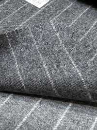 69582-55 26AW HERDREX [Tasmanian-Flanell] Seide Und Wolle, Graue Streifen[Textil] Kunishima Co., Ltd. Unterfoto