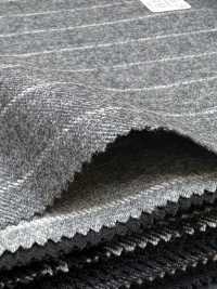 69582-55 26AW HERDREX [Tasmanian-Flanell] Seide Und Wolle, Graue Streifen[Textil] Kunishima Co., Ltd. Unterfoto