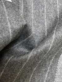 69582-55 26AW HERDREX [Tasmanian-Flanell] Seide Und Wolle, Graue Streifen[Textil] Kunishima Co., Ltd. Unterfoto