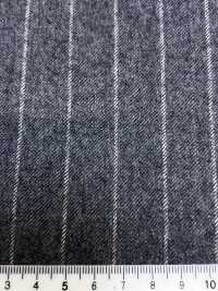 69582-55 26AW HERDREX [Tasmanian-Flanell] Seide Und Wolle, Graue Streifen[Textil] Kunishima Co., Ltd. Unterfoto