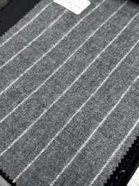 69582-69 26AW HERDREX [Tasmanian Flannel] Seide Und Wolle Hellgrau Gestreift[Textil] Kunishima Co., Ltd. Unterfoto