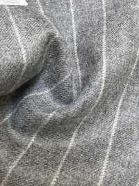 69582-69 26AW HERDREX [Tasmanian Flannel] Seide Und Wolle Hellgrau Gestreift[Textil] Kunishima Co., Ltd. Unterfoto