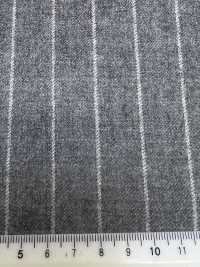 69582-69 26AW HERDREX [Tasmanian Flannel] Seide Und Wolle Hellgrau Gestreift[Textil] Kunishima Co., Ltd. Unterfoto
