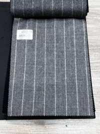 69582-69 26AW HERDREX [Tasmanian Flannel] Seide Und Wolle Hellgrau Gestreift[Textil] Kunishima Co., Ltd. Unterfoto