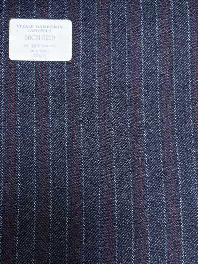 56CN5229 CANONICO 21 MOULINE SAXONY Marineblau/Rot gestreift
