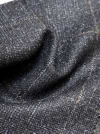 56CN5231 CANONICO Woll-Seide-Leinen Fancy Anzugstoff Marineblau/Braun mit Fensterkaro[Textil] CANONICO Weitere Fotos