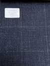 56CN5231 CANONICO Woll-Seide-Leinen Fancy Anzugstoff Marineblau/Braun mit Fensterkaro