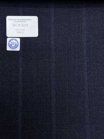 56CN5234 CANONICO RWS TRADITIONELLER KAMMGARNSTOFF 21 Dunkelmarine-Streifen