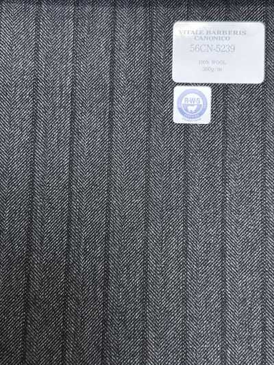 56CN5239 CANONICO RWS Traditionelles Kammgarn 21 Grau/Braun gestreift