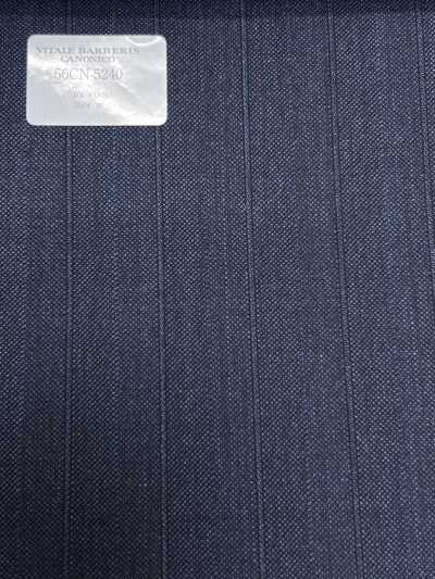 56CN5240 CANONICO Traditioneller Kammgarnstoff 21 Dunkelmarine Schattenstreifen