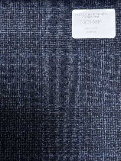 56CN5245 CANONICO gewalkter Tropical, Marineblau, Glencheck