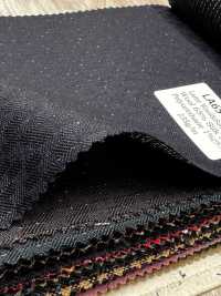 LA6511-NV Hergestellt in Japan Seiden-Lamé-Wollstretch-Navyblau gestreift[Textil] HOSOI SYOJI Weitere Fotos
