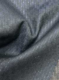 LA6511-NV Hergestellt in Japan Seiden-Lamé-Wollstretch-Navyblau gestreift[Textil] HOSOI SYOJI Weitere Fotos