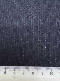 LA6511-NV Hergestellt in Japan Seiden-Lamé-Wollstretch-Navyblau gestreift[Textil] HOSOI SYOJI Weitere Fotos