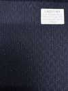 LA6511-NV Hergestellt in Japan Seiden-Lamé-Wollstretch-Navyblau gestreift