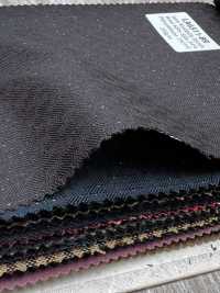 LA6511-BR In Japan hergestellter Stretch aus Seiden-Lame und Wolle mit braunem Streifen[Textil] HOSOI SYOJI Weitere Fotos