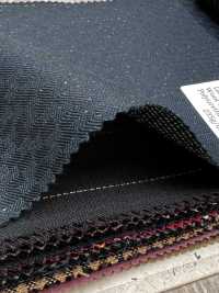 LA6511-GR In Japan hergestellter Seiden-Lame-Wollstretch mit grünen Streifen[Textil] HOSOI SYOJI Weitere Fotos
