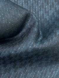 LA6511-GR In Japan hergestellter Seiden-Lame-Wollstretch mit grünen Streifen[Textil] HOSOI SYOJI Weitere Fotos