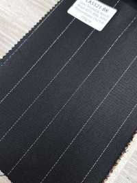 LA5521-BK Hergestellt in Japan Seiden-Lurex-Woll-Stretch, schwarzer Streifen[Textil] HOSOI SYOJI Weitere Fotos