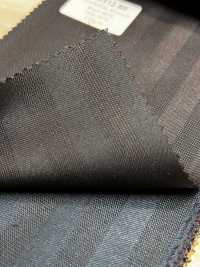SK6512-BR Japanisch hergestellter braun gestreifter Stretchstoff aus Seide und Wolle[Textil] HOSOI SYOJI Weitere Fotos