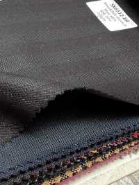 SK6512-BR Japanisch hergestellter braun gestreifter Stretchstoff aus Seide und Wolle[Textil] HOSOI SYOJI Weitere Fotos