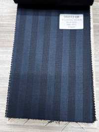 SK6512-GR Japanisch hergestellter braun gestreifter Stretchstoff aus Seide und Wolle[Textil] HOSOI SYOJI Weitere Fotos